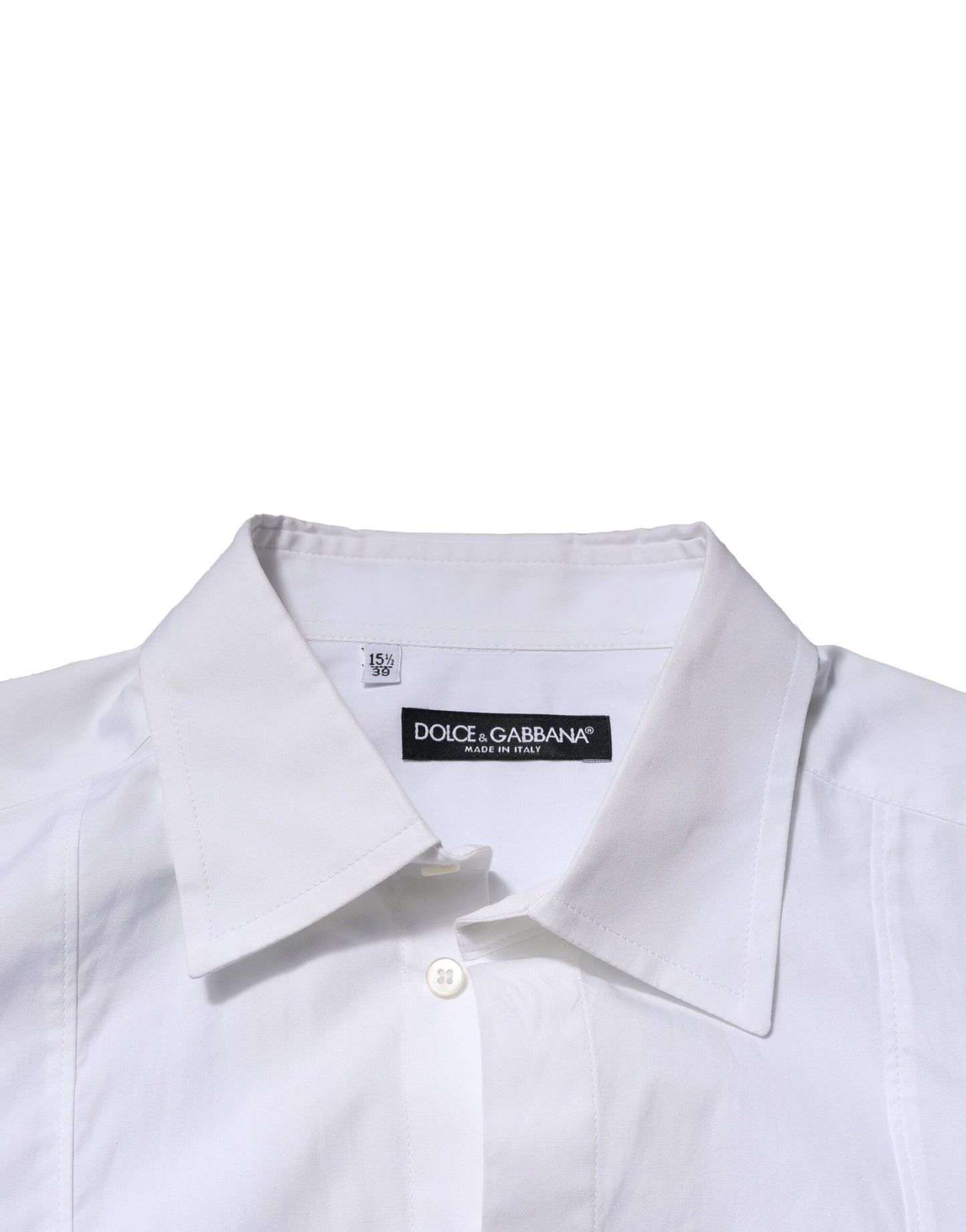 Camisa formal de popelina de algodón blanca para hombre