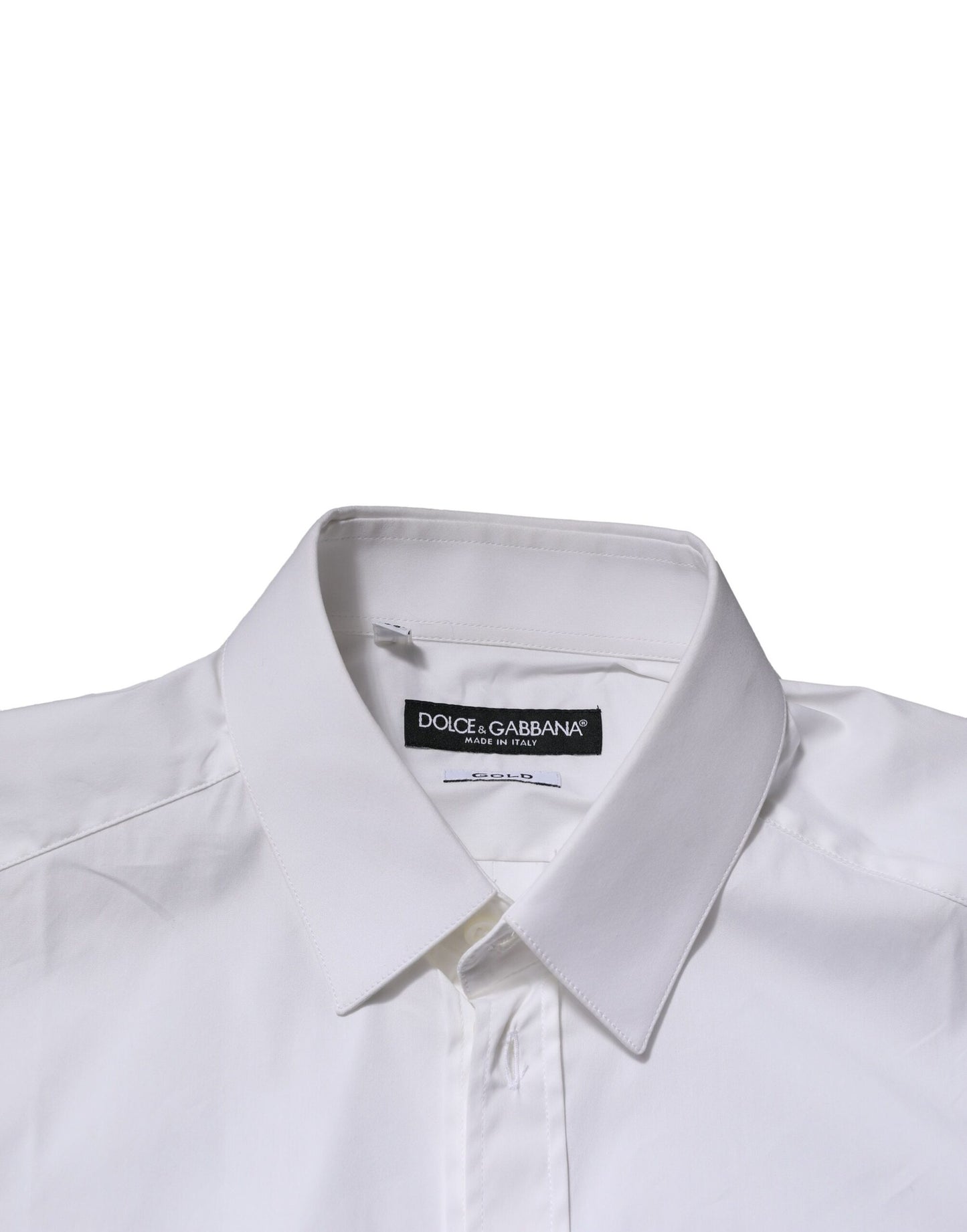 Camisa formal de vestir para hombre de algodón blanco dorado