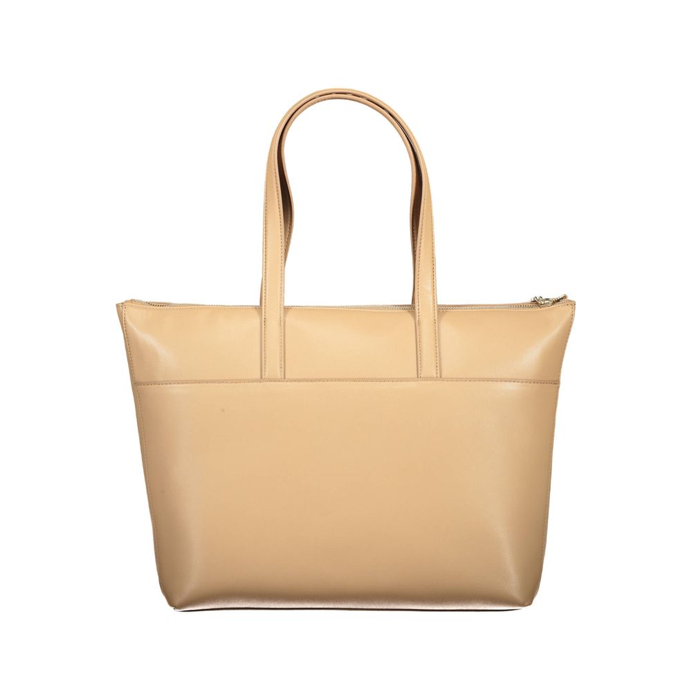 Sac à main femme en polyester beige