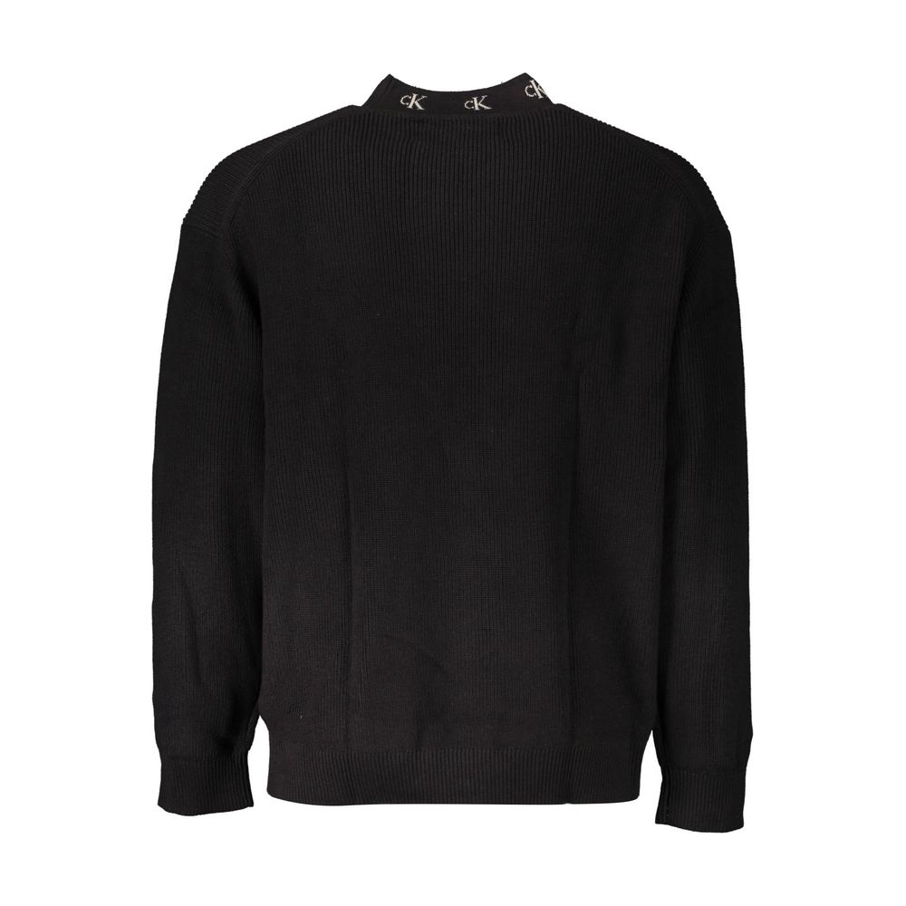 Pull homme en coton noir