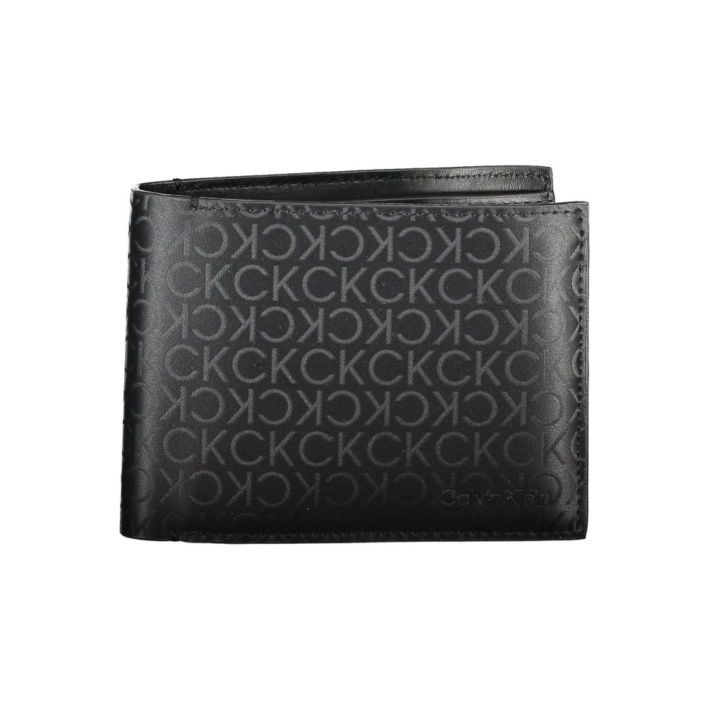 Cartera de poliéster negra para hombre