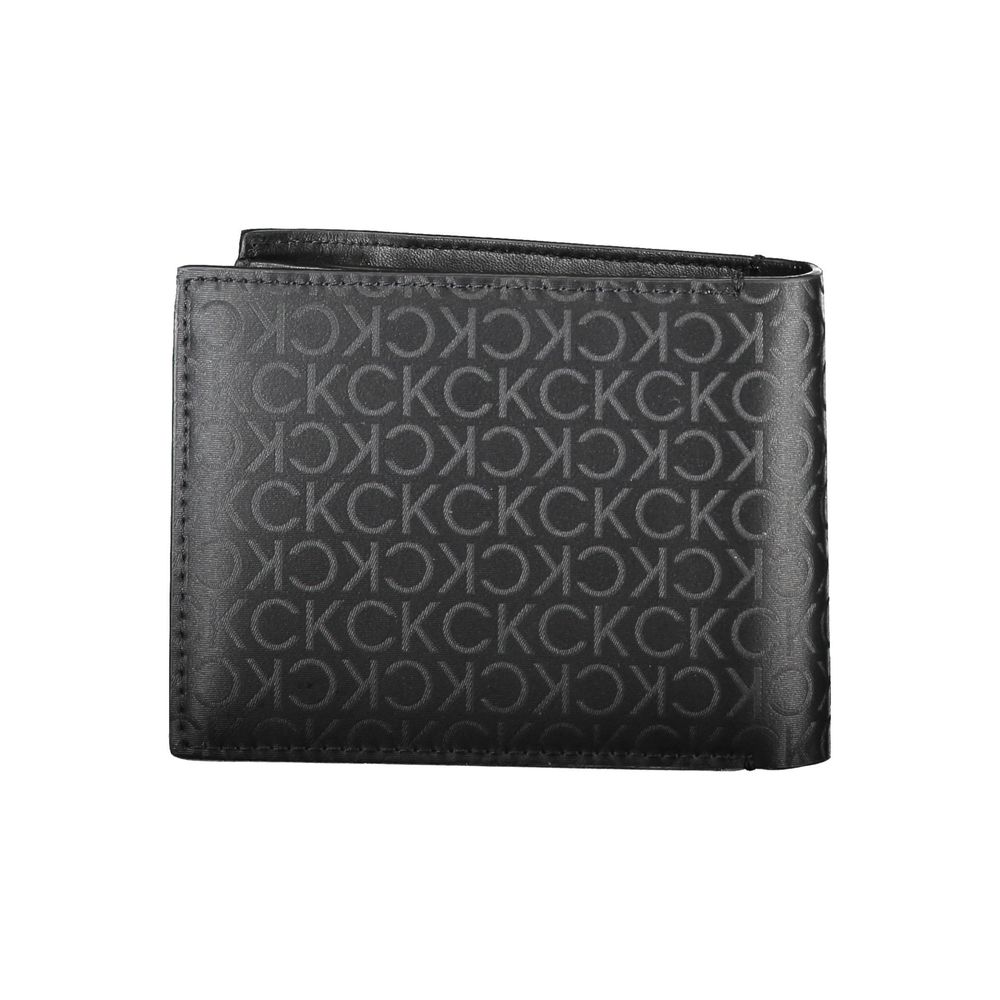 Cartera de poliéster negra para hombre