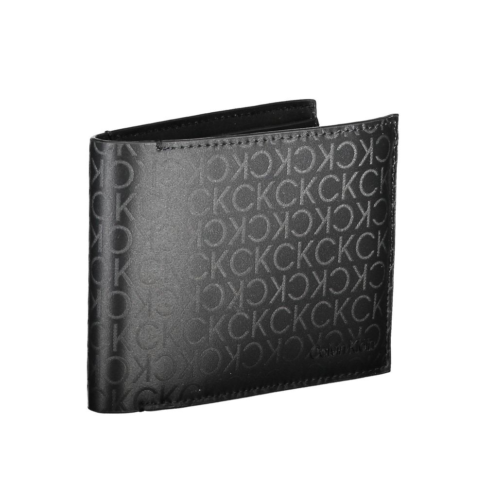 Cartera de poliéster negra para hombre