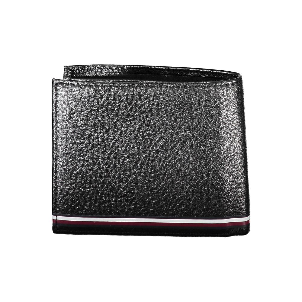 Cartera de cuero negra para hombre