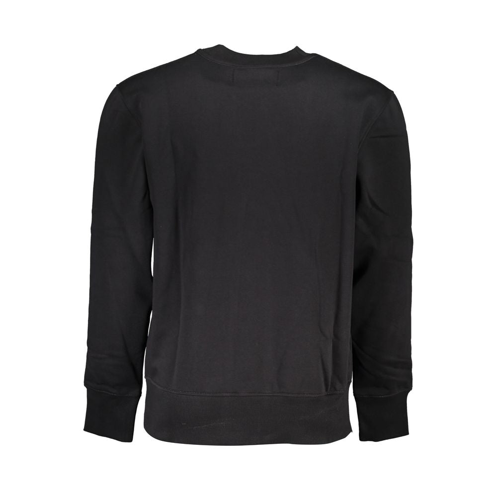 Sweat-shirt en polaire noir élégant à col ras du cou