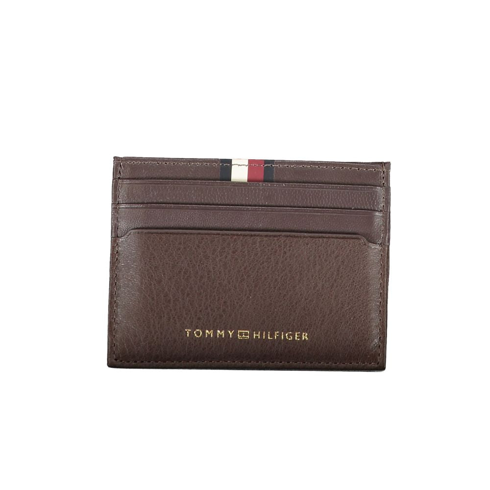 Cartera de cuero marrón para hombre
