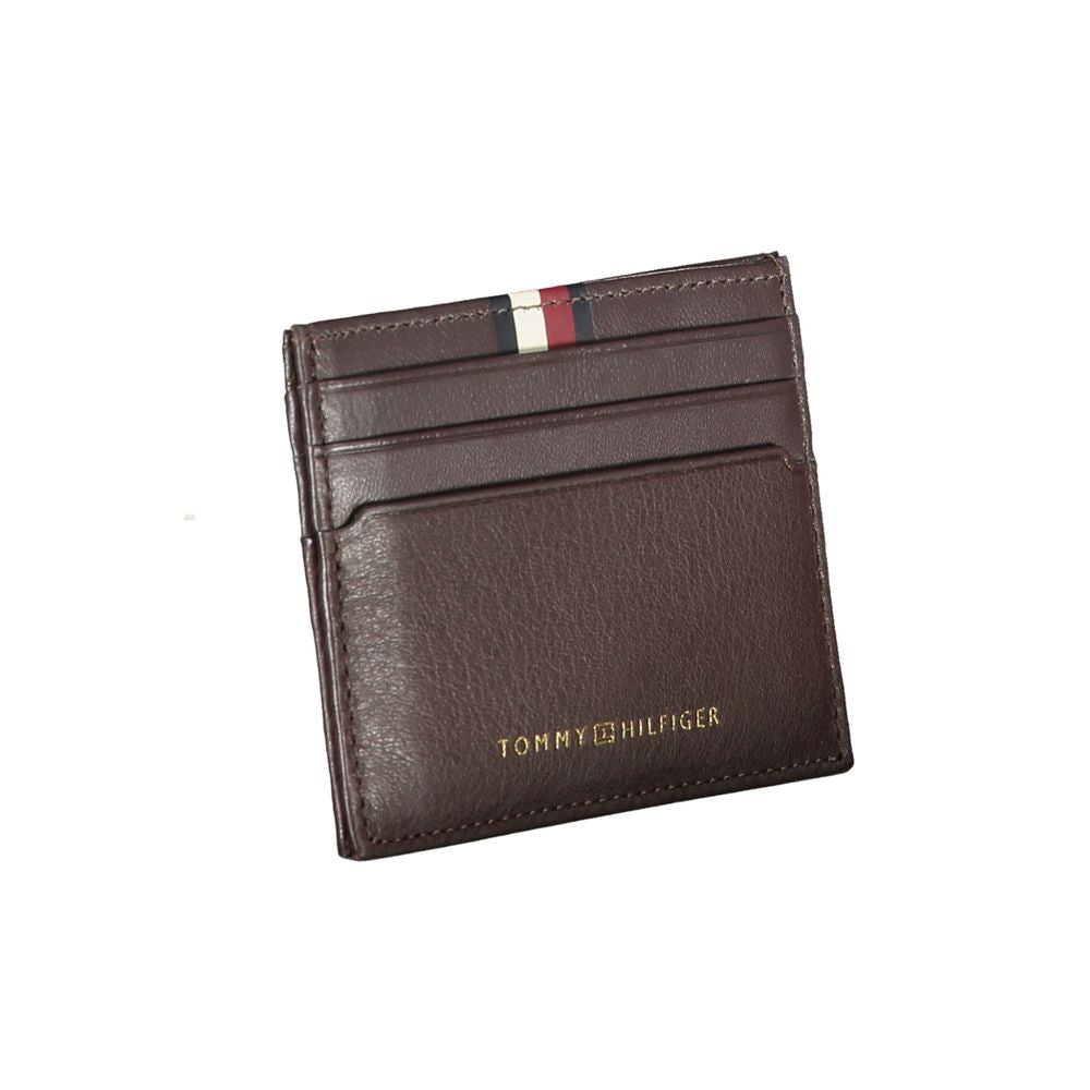 Cartera de cuero marrón para hombre