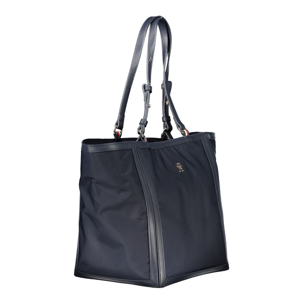 Sac à main en polyester bleu