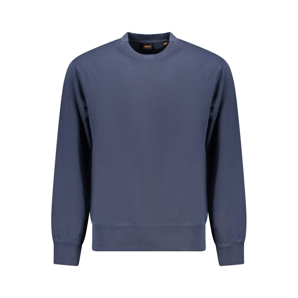Pull homme en coton bleu