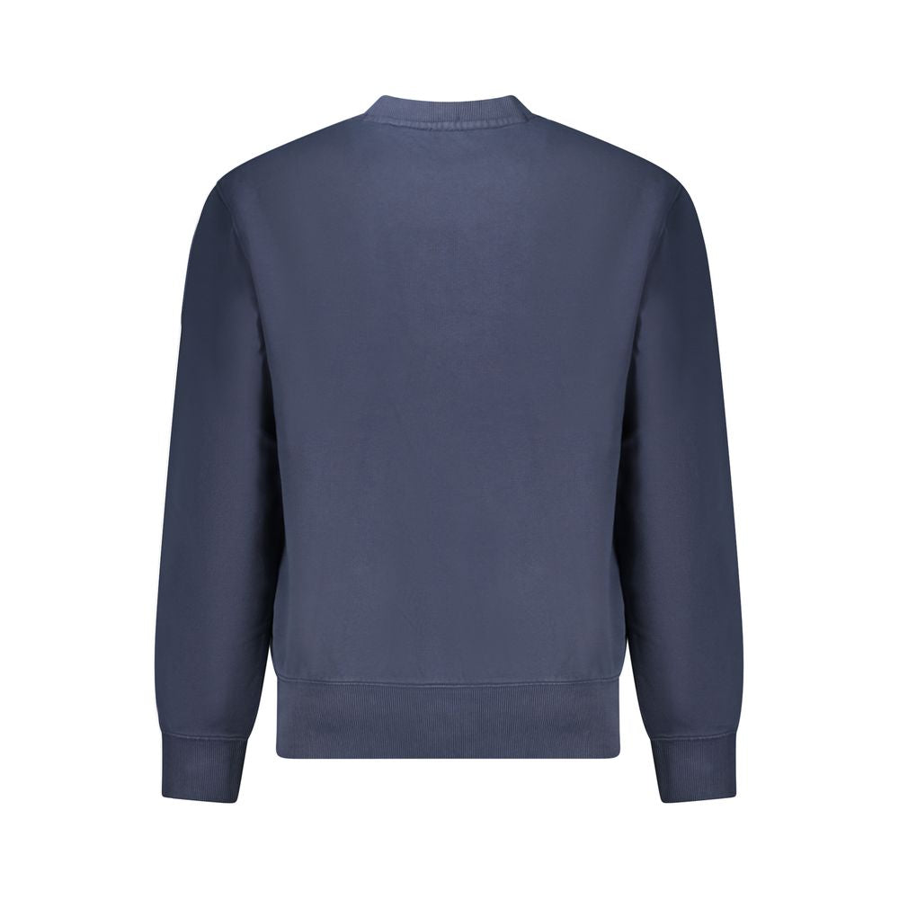 Pull homme en coton bleu