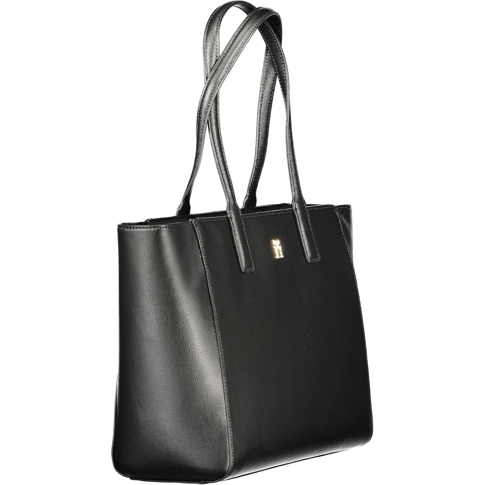 Sac à main noir en polyester recyclé pour femme