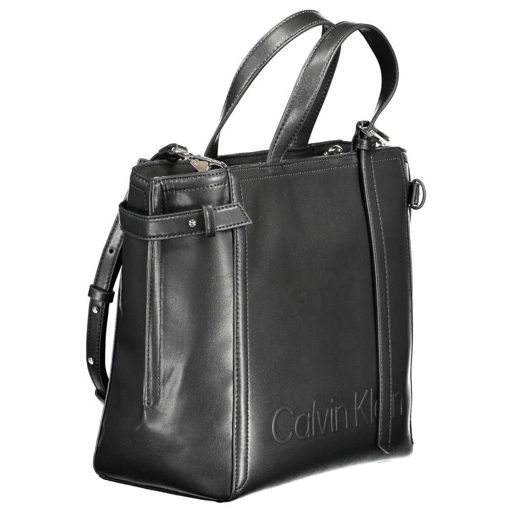 Sac à main femme en polyester noir