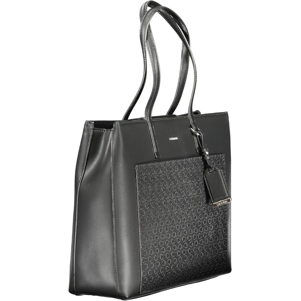 Sac à main femme en polyester noir