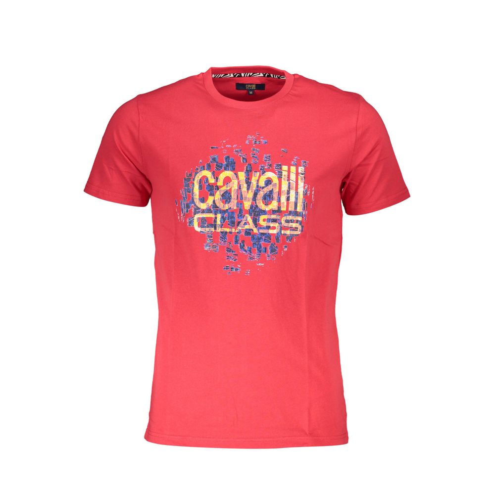 Camiseta roja de algodón para hombre