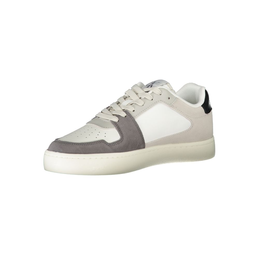 Baskets blanches en polyester pour homme