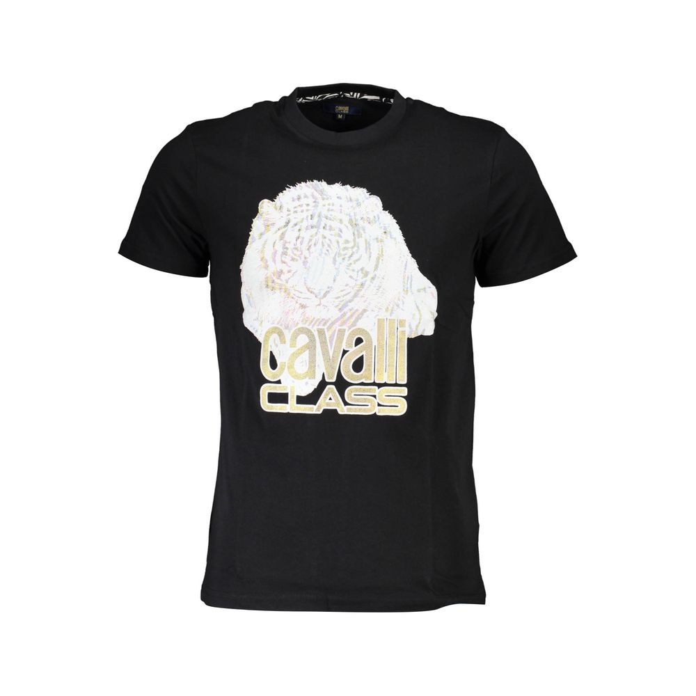 Camiseta negra de algodón para hombre