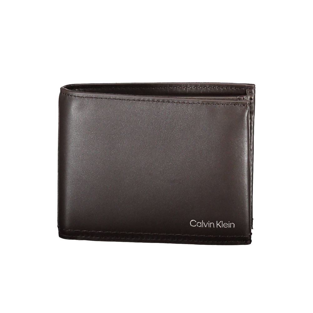 Cartera de cuero marrón para hombre