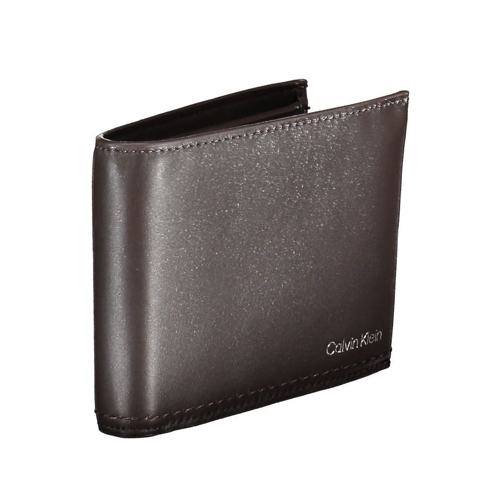 Cartera de cuero marrón para hombre