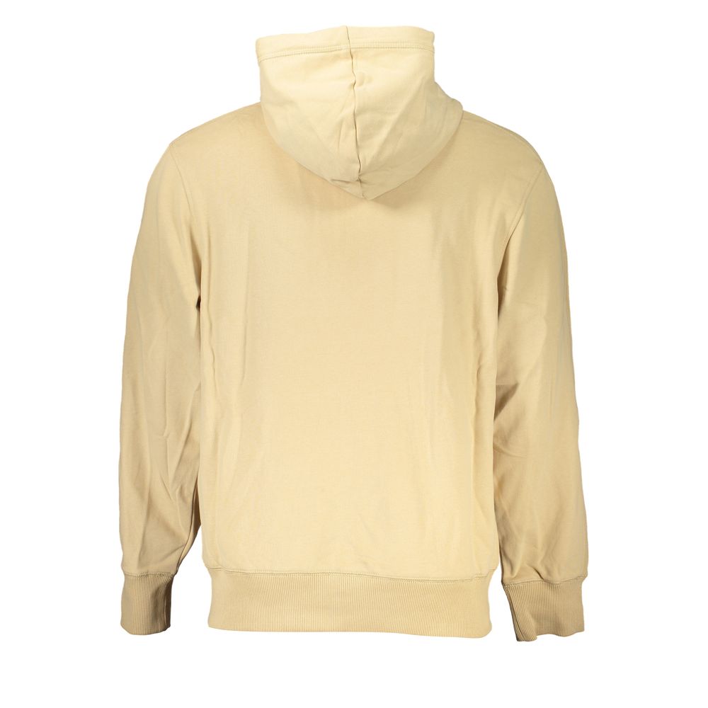 Elegante sudadera con capucha y cremallera en color beige