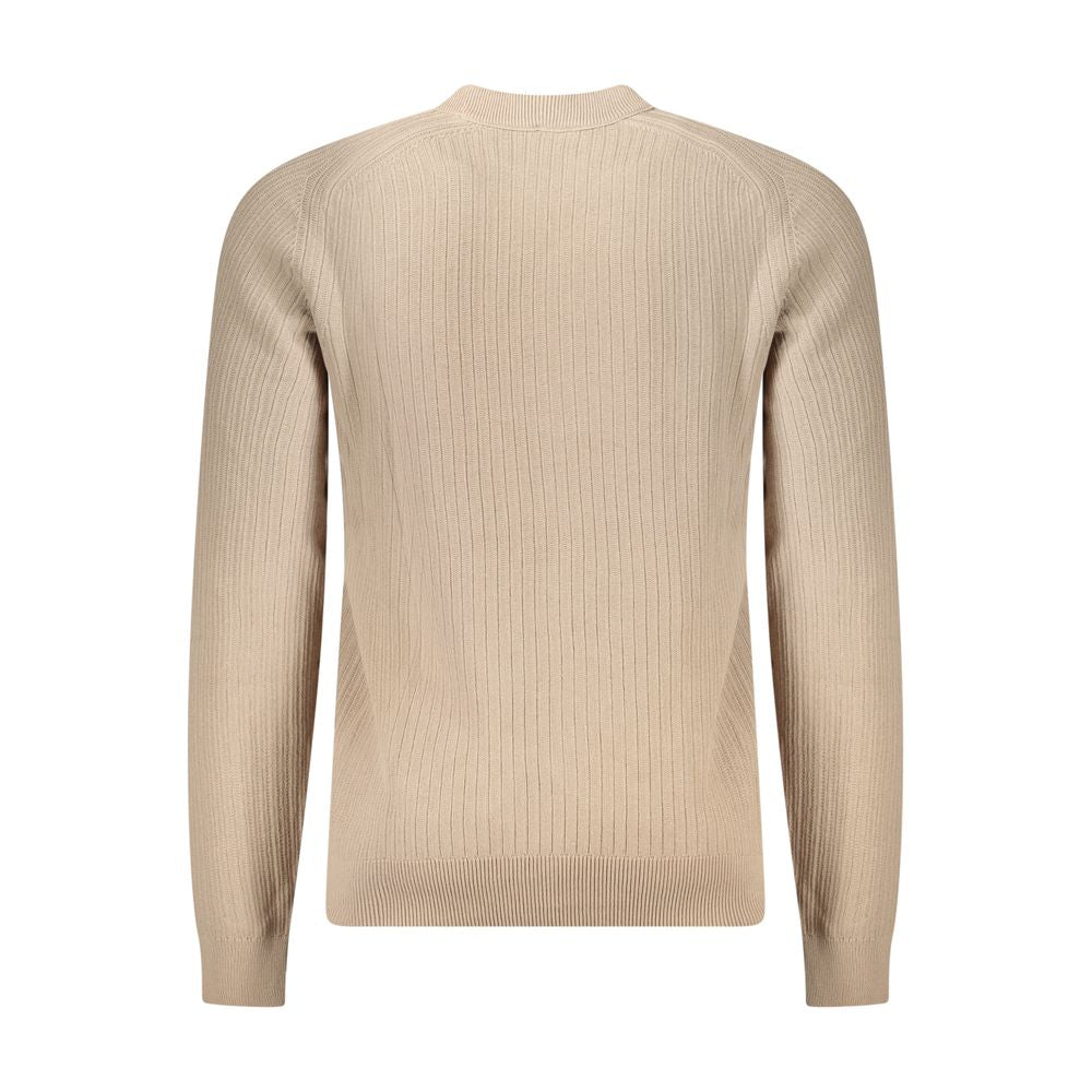 Pull homme en coton beige