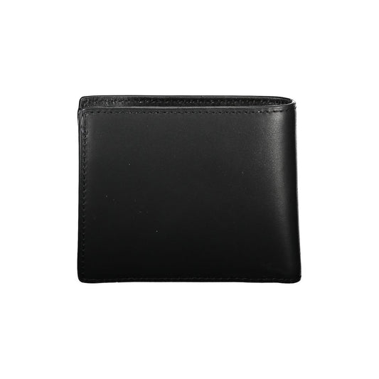 Elegante billetera de cuero negro para el hombre moderno