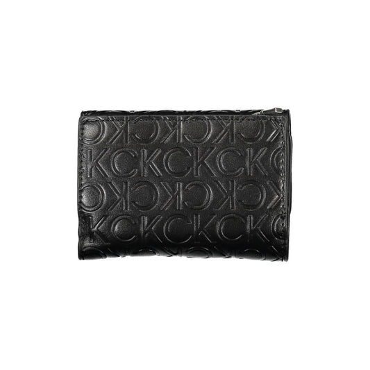 Cartera elegante negra de doble compartimento