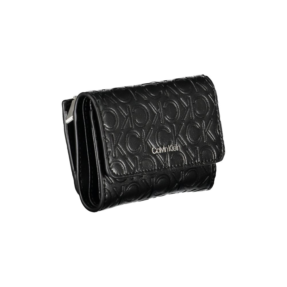 Cartera elegante negra de doble compartimento