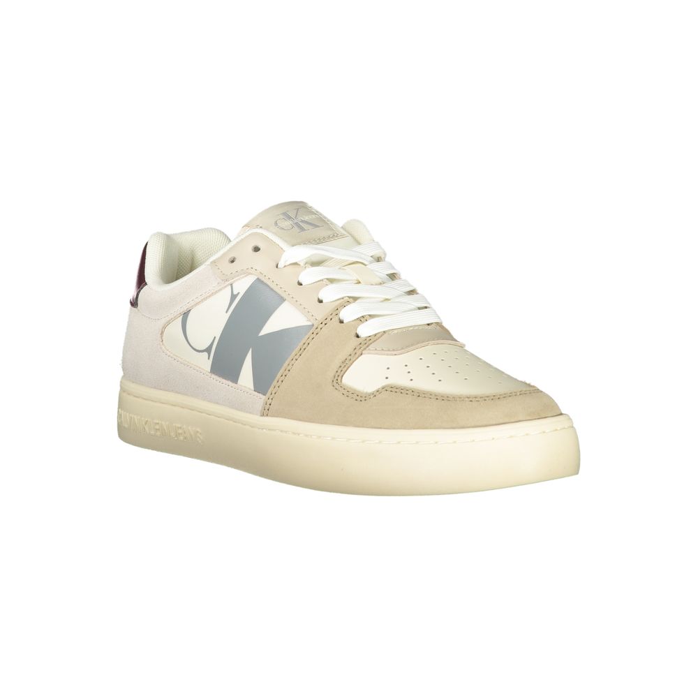 Baskets beiges en polyester pour homme