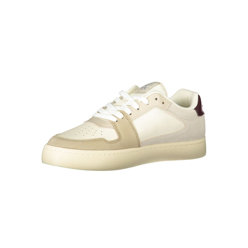 Baskets beiges en polyester pour homme