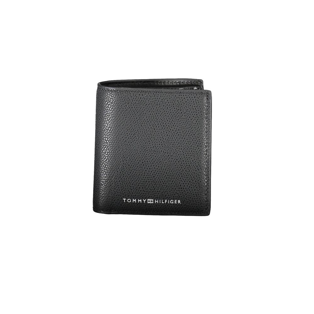 Cartera de cuero negra para hombre