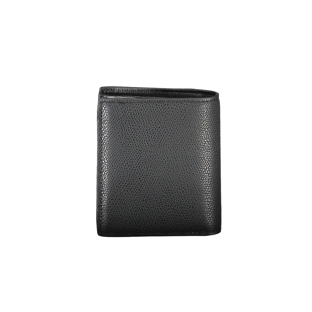 Cartera de cuero negra para hombre