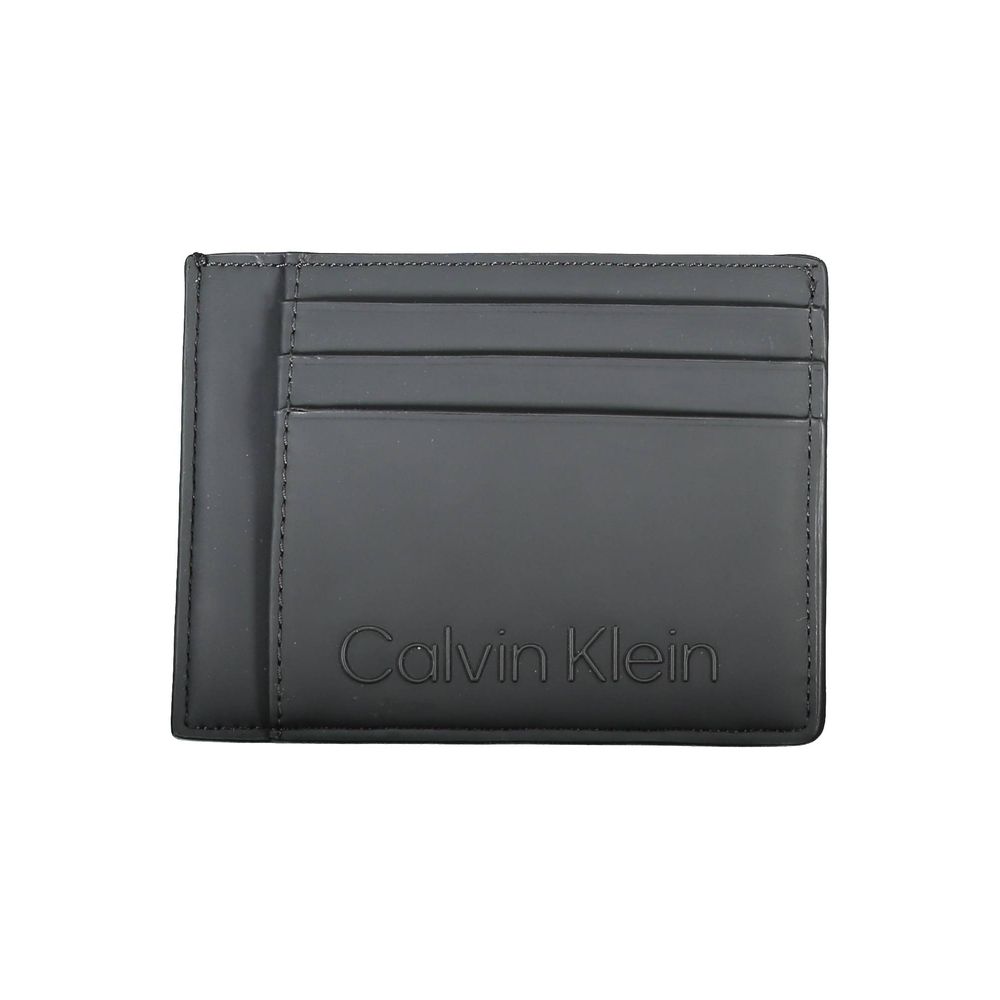 Cartera de poliéster negra para hombre