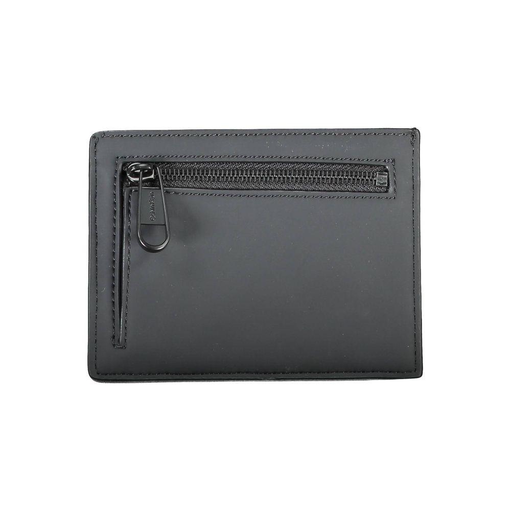 Cartera de poliéster negra para hombre