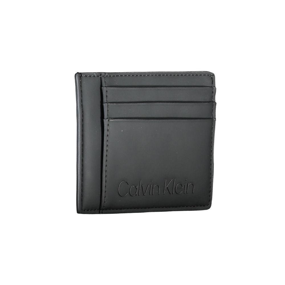 Cartera de poliéster negra para hombre