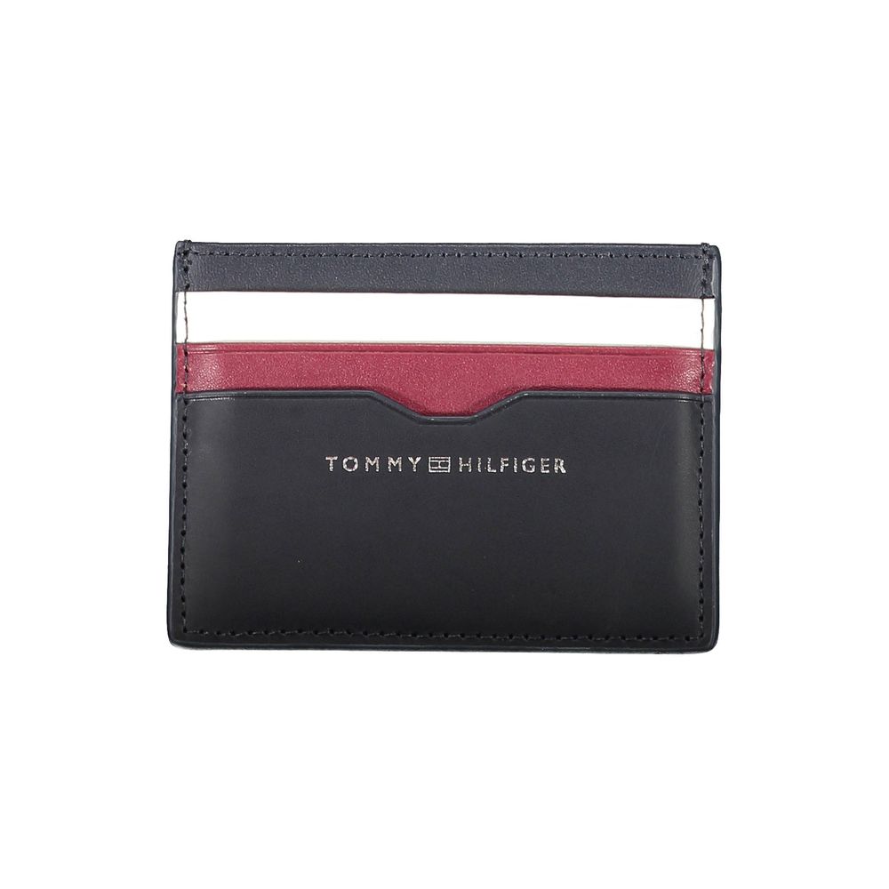 Cartera de cuero azul para hombre
