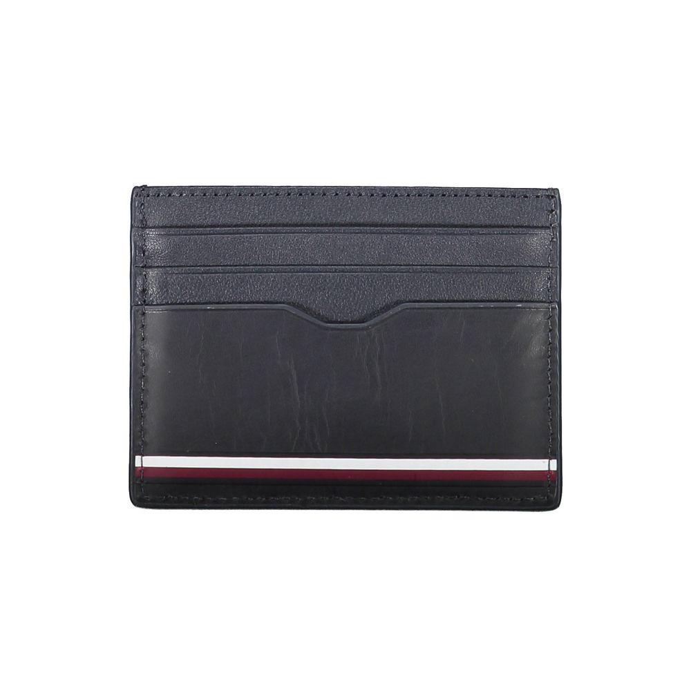 Cartera de cuero azul para hombre