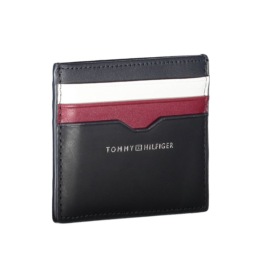Cartera de cuero azul para hombre