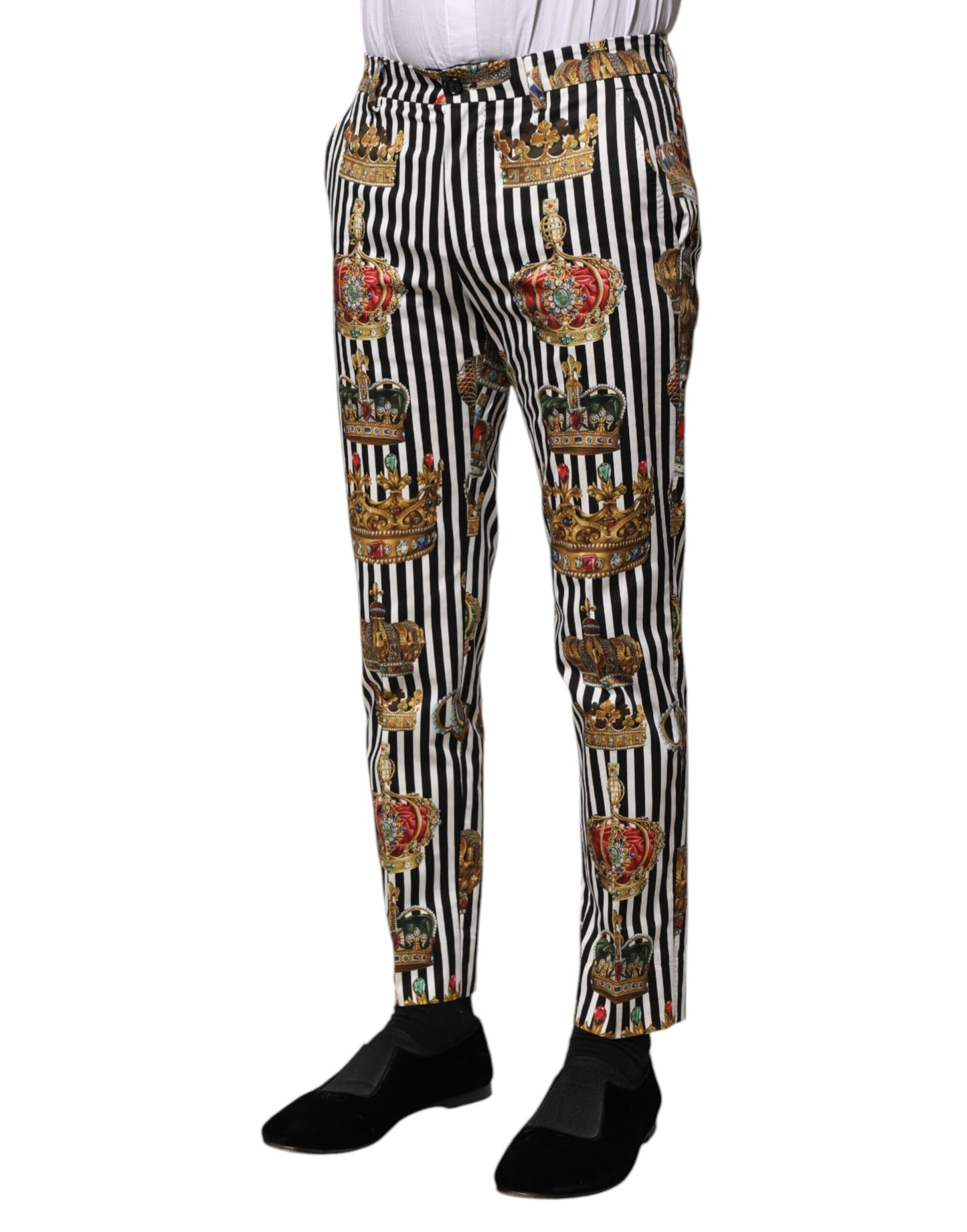 Pantalones de corona de rayas multicolor