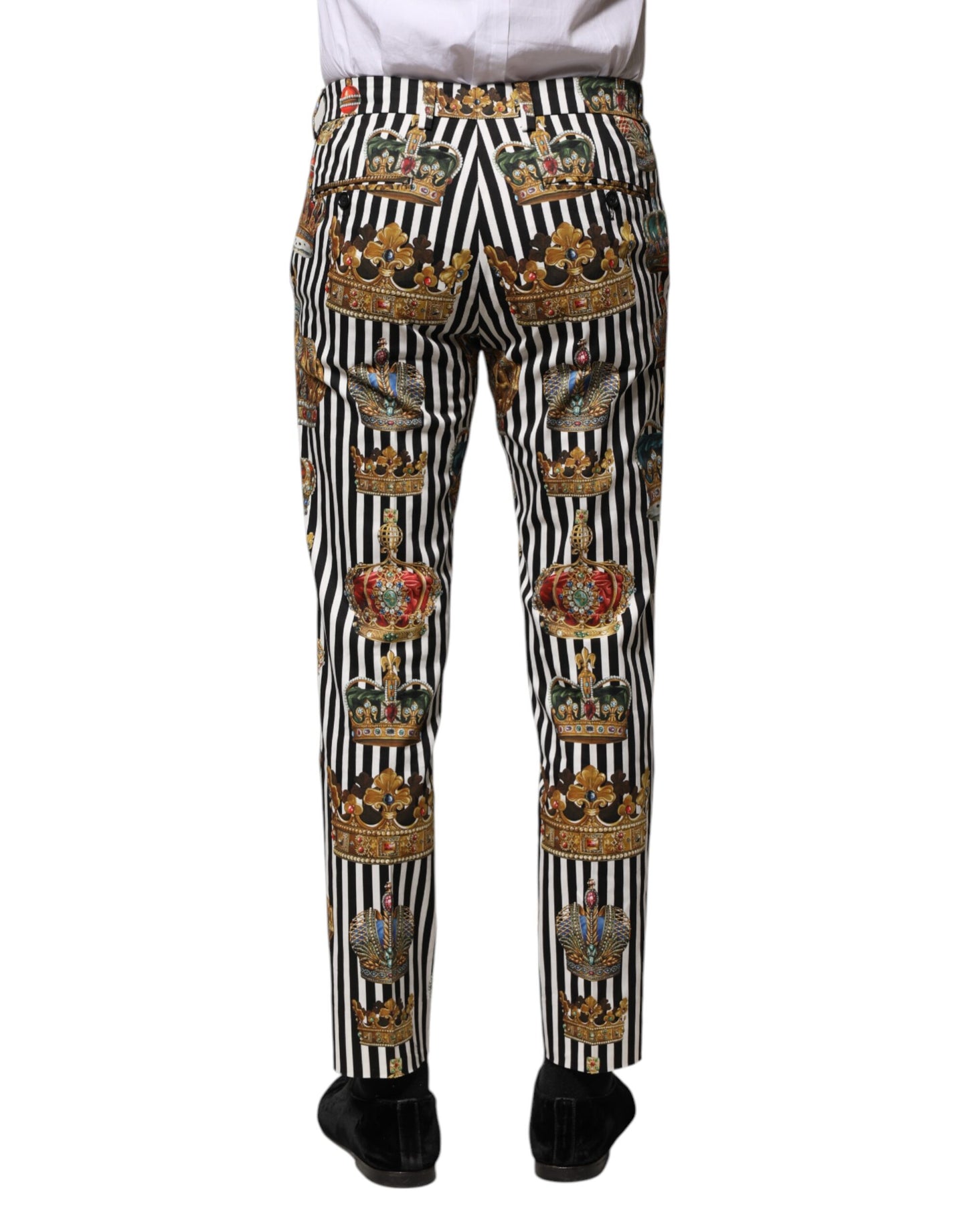 Pantalones de corona de rayas multicolor