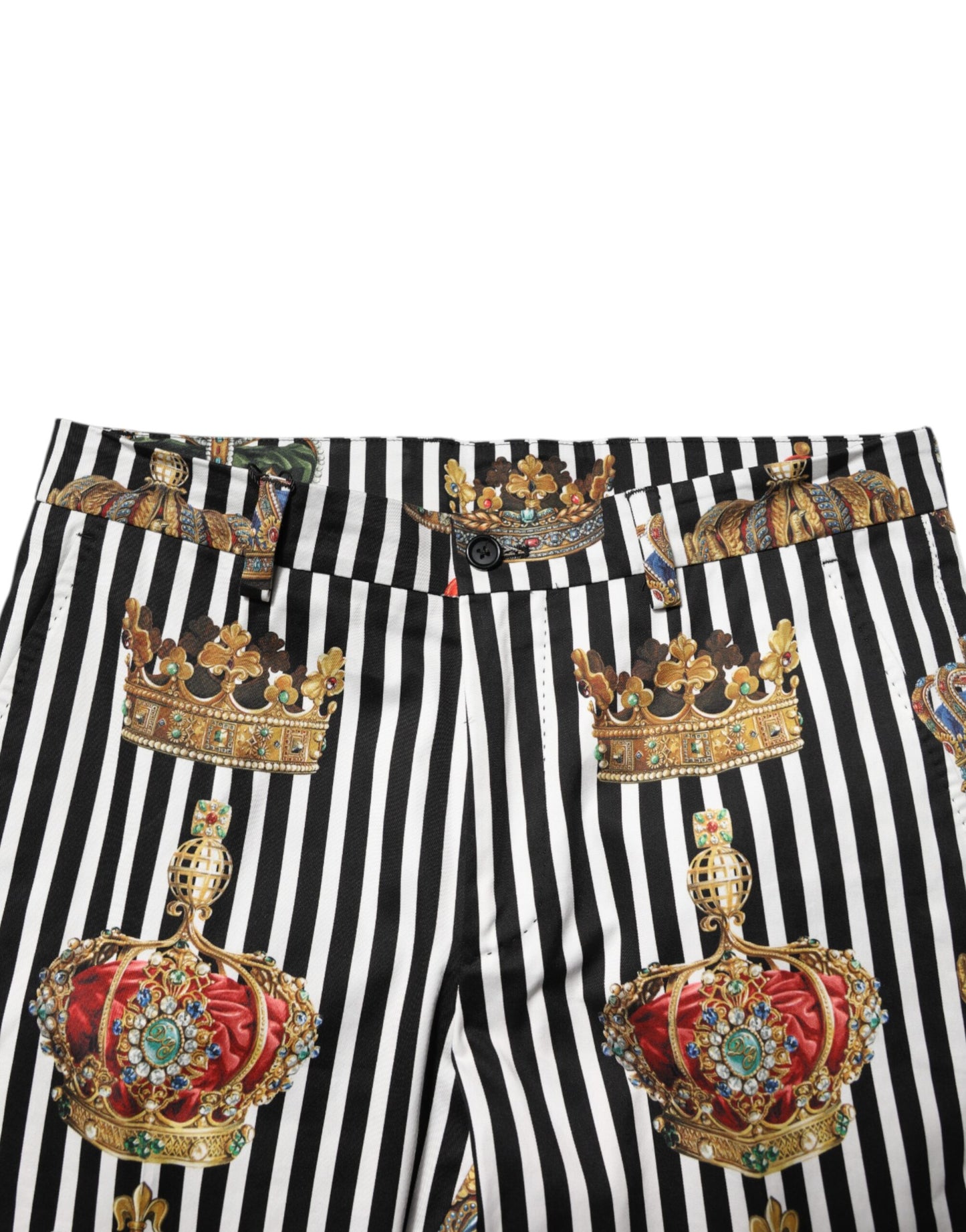 Pantalones de corona de rayas multicolor