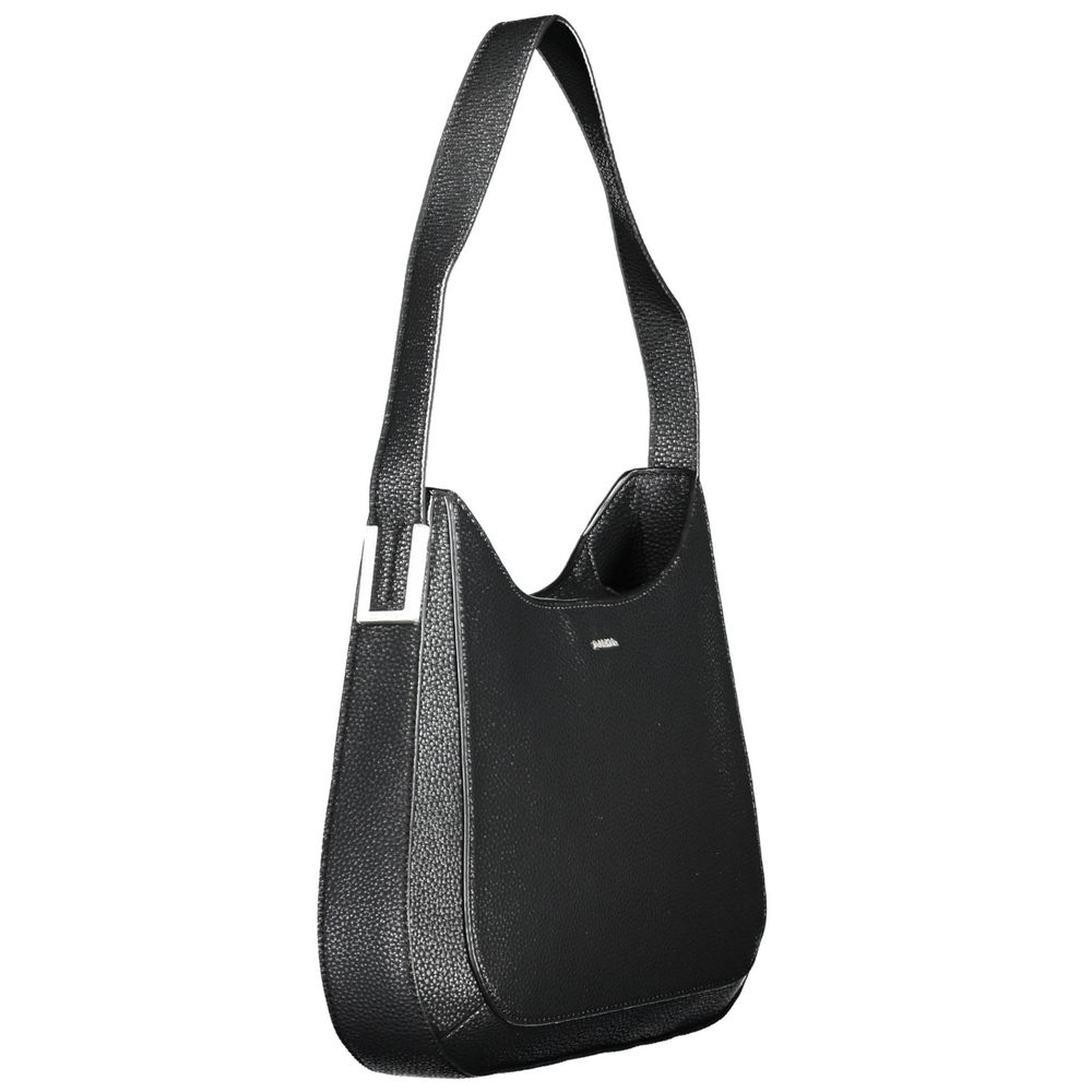 Sac à main femme en polyester noir