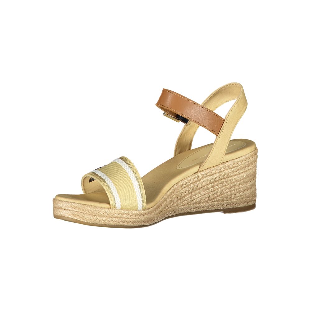 Sandalia de poliéster beige
