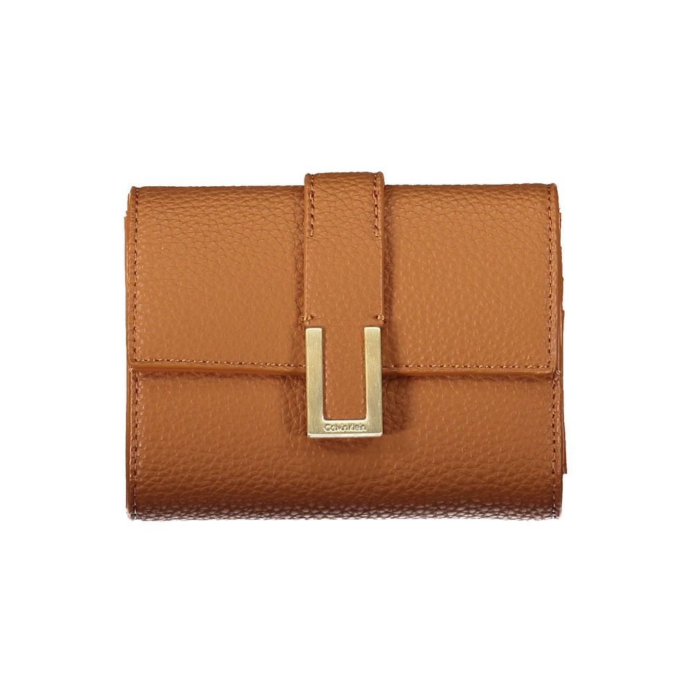 Cartera de mujer de poliéster marrón