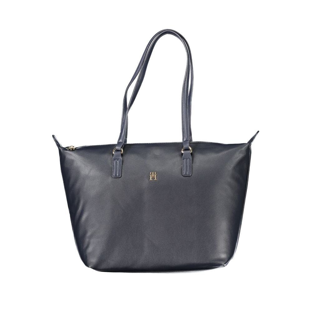 Sac à main en polyester bleu