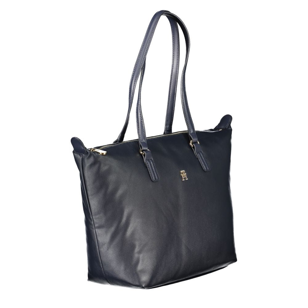 Sac à main en polyester bleu