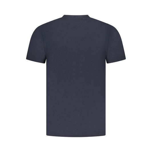 Camiseta de algodón azul para hombre