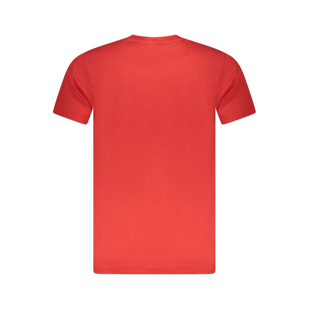 Camiseta roja de algodón para hombre