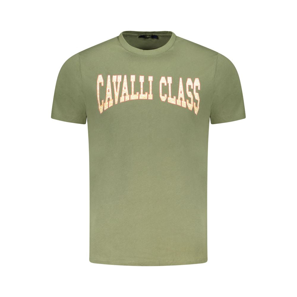 Camiseta de algodón verde para hombre
