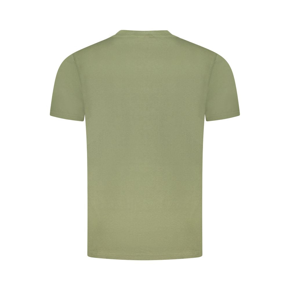 Camiseta de algodón verde para hombre