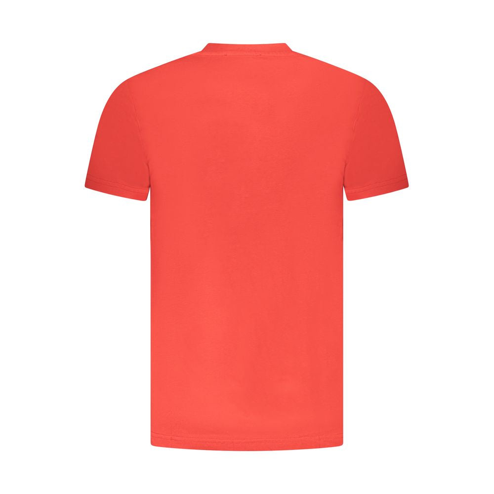 Camiseta roja de algodón para hombre